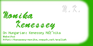 monika kenessey business card